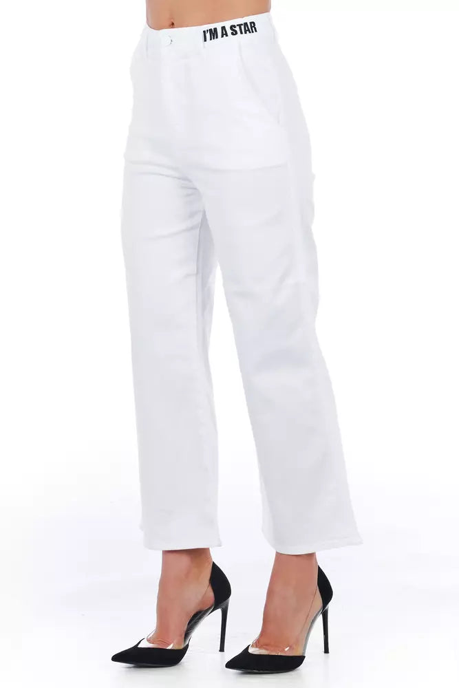 Jeans e pantaloni in cotone bianco