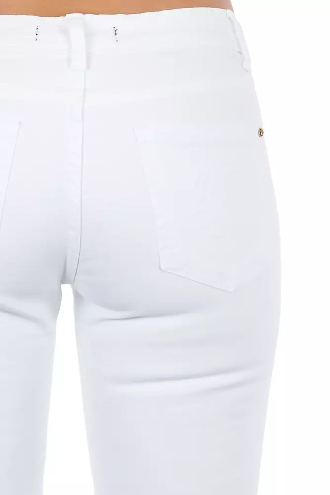 Jeans e pantaloni in cotone bianco