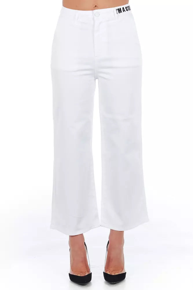 Jeans e pantaloni in cotone bianco
