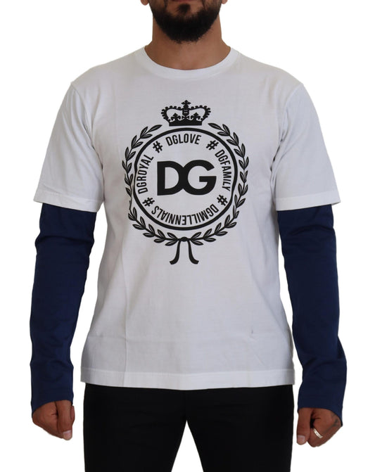 Maglione pullover DG Crown bianco blu