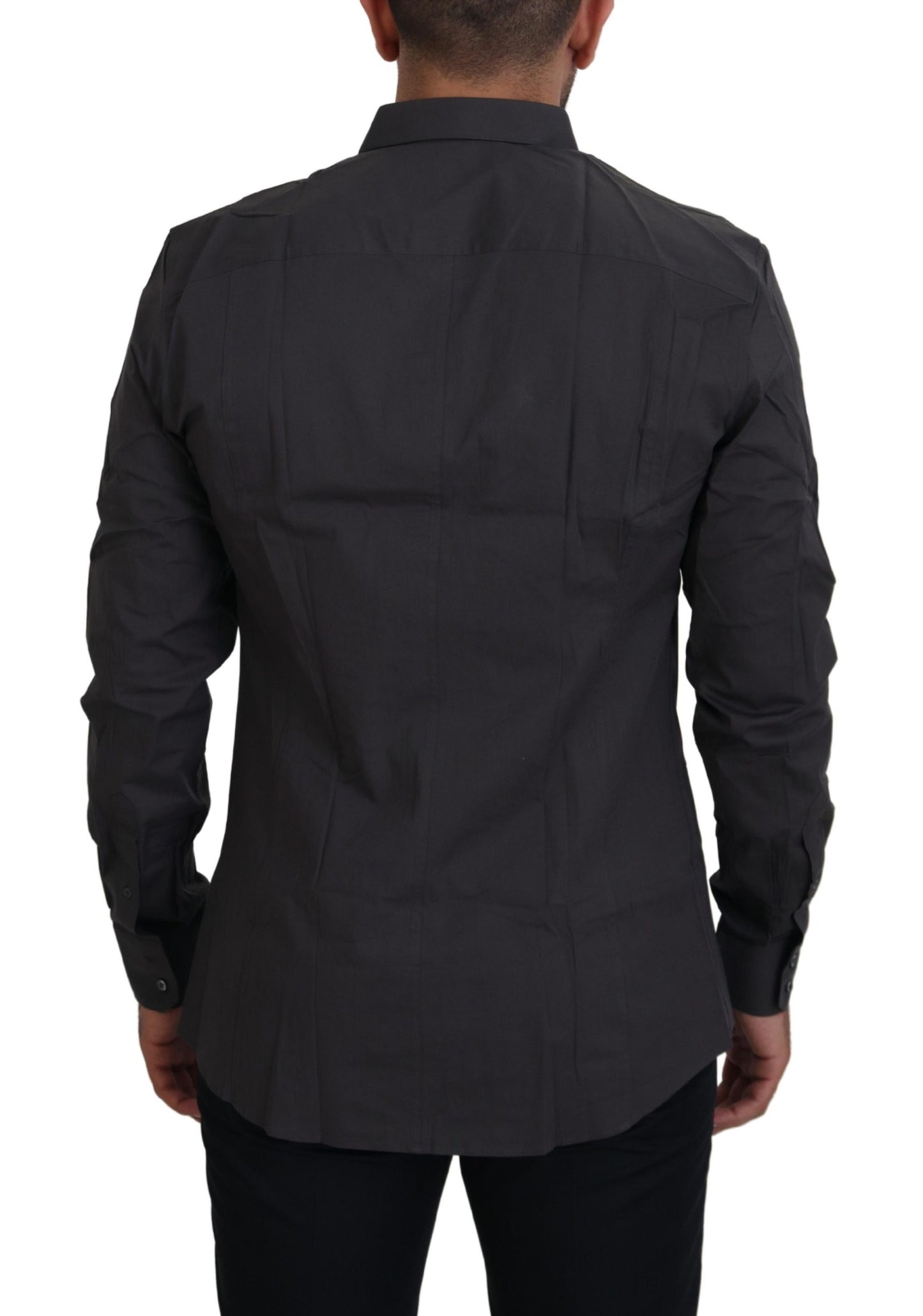 Camicia elegante elasticizzata slim fit SICILIA grigia
