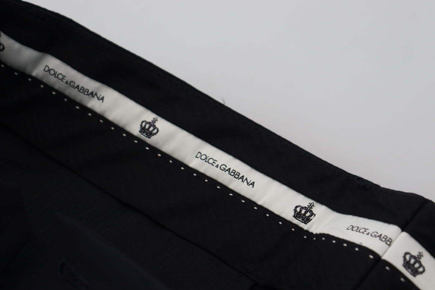 Pantalones formales delgados de lana negros