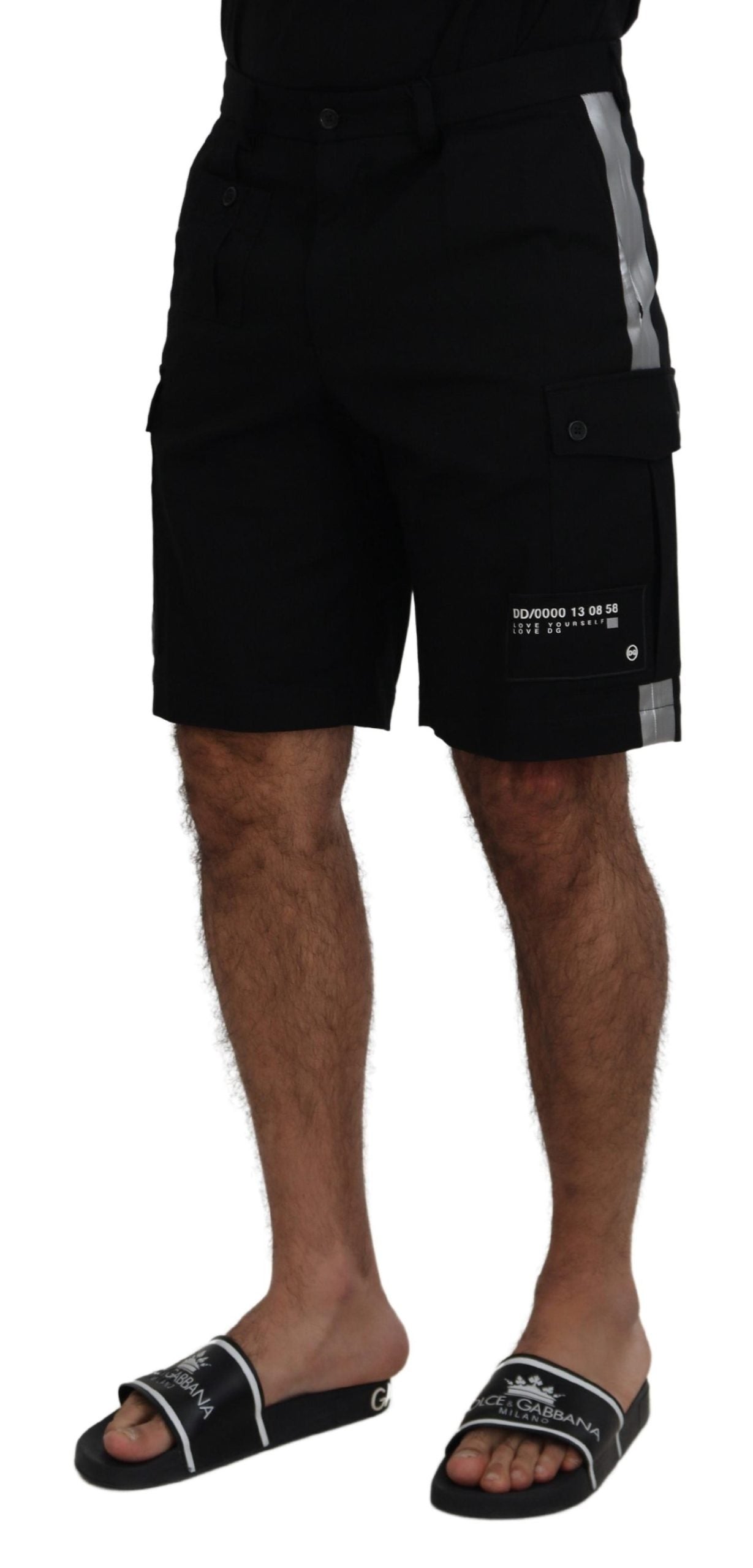 Pantaloncini casual cargo bermuda neri