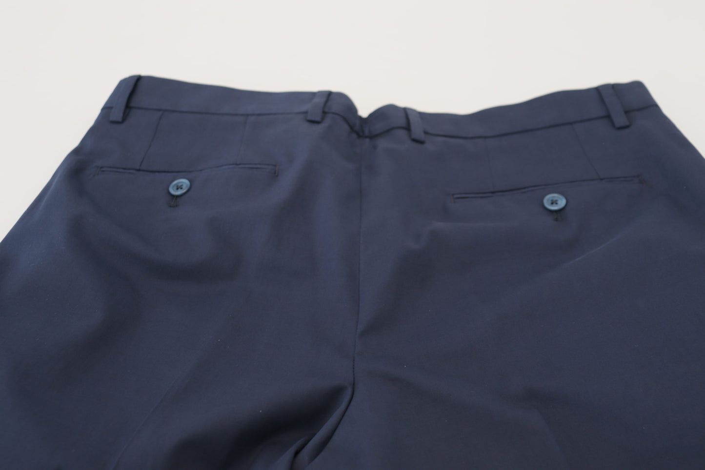Pantaloncini casual in cotone elasticizzato chino blu
