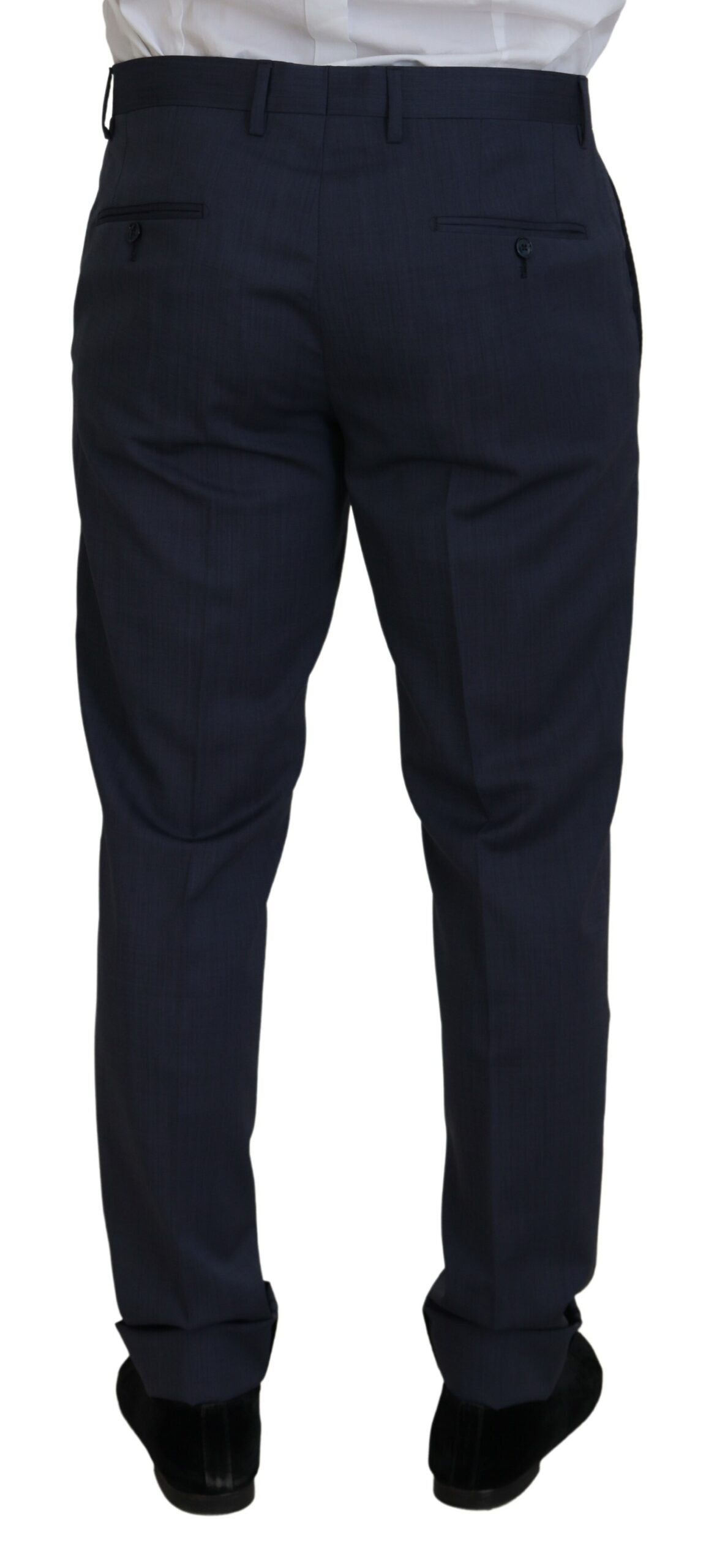 Abito slim fit 3 pezzi MARTINI in lana blu