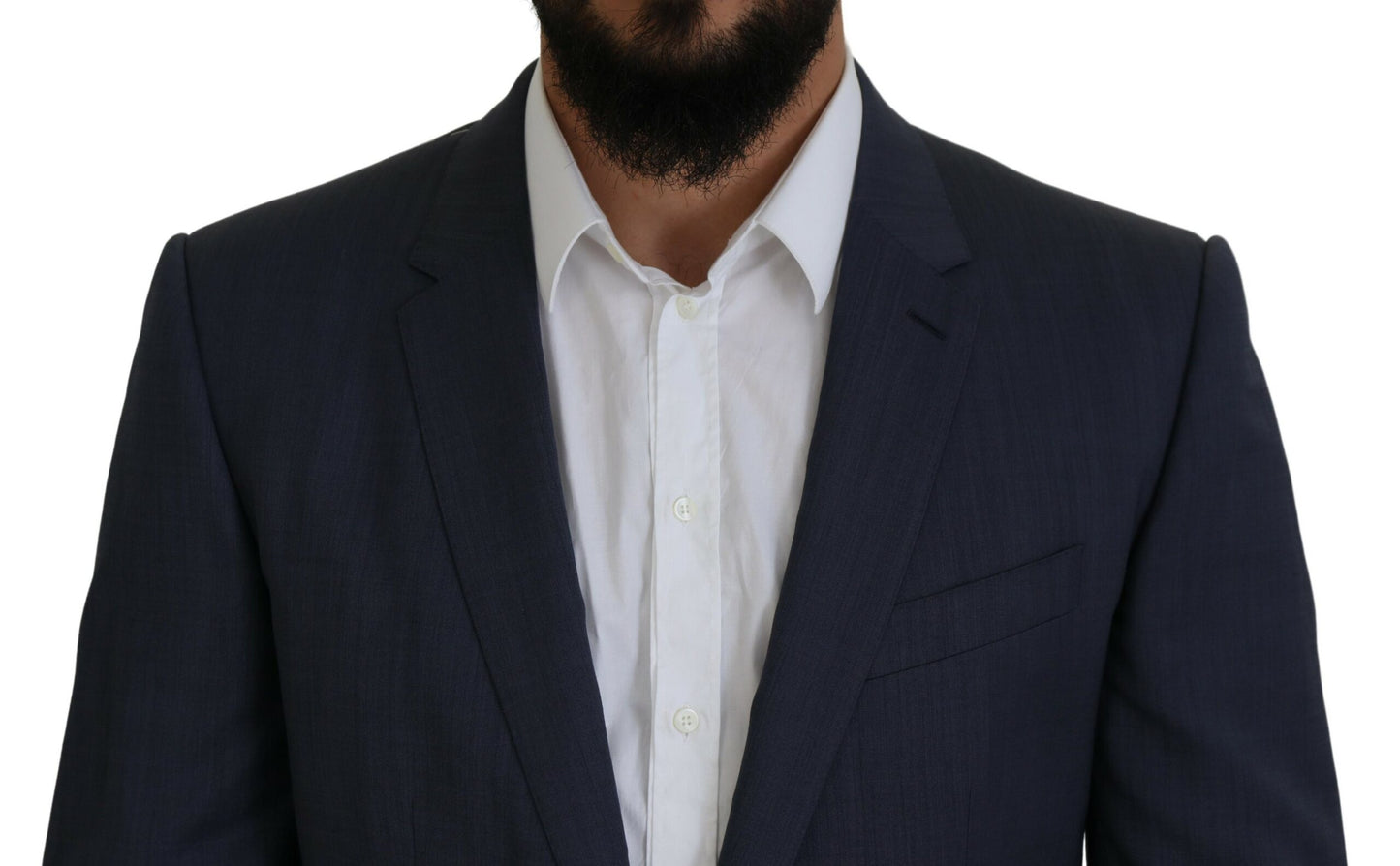 Abito slim fit 3 pezzi MARTINI in lana blu