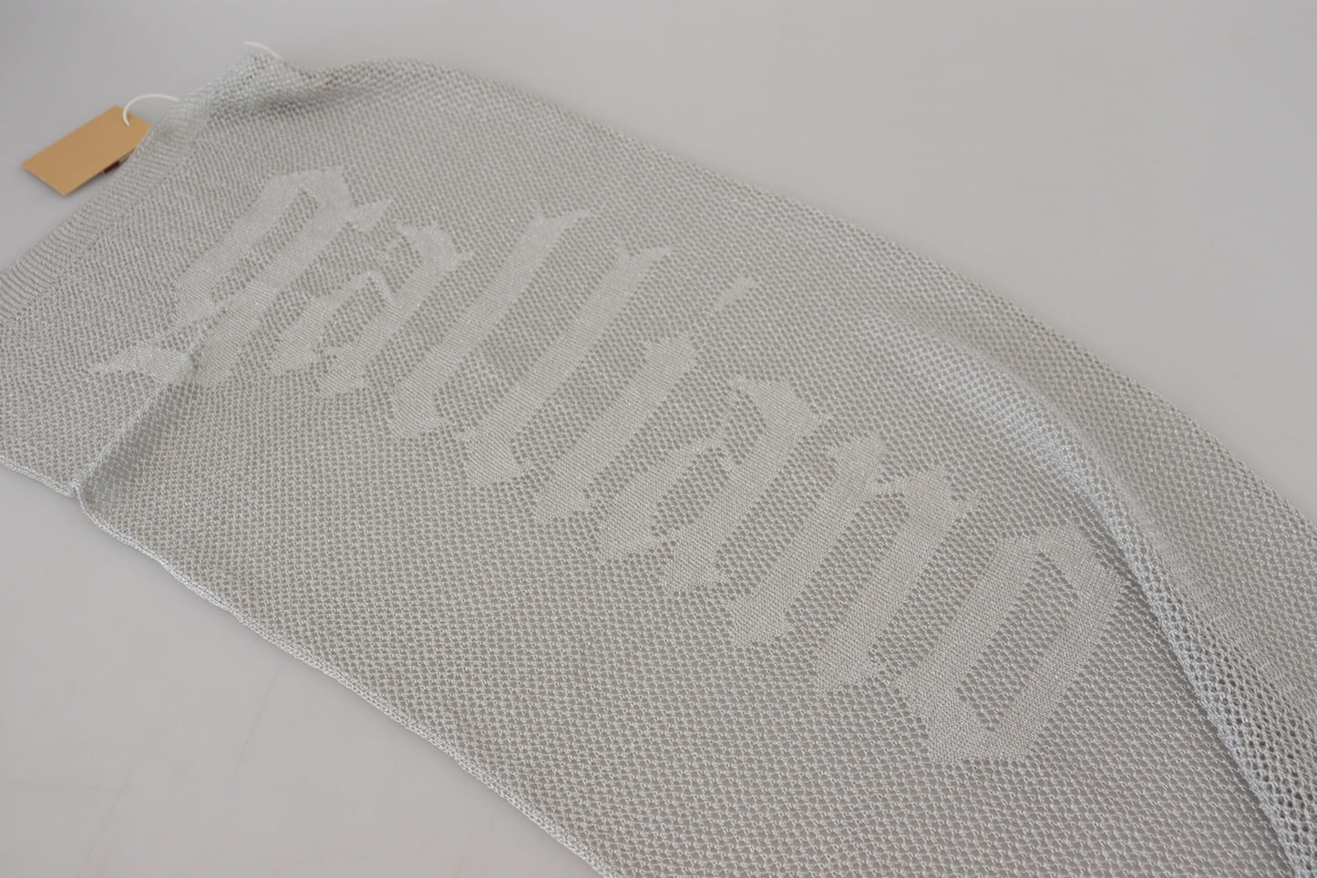 Sciarpa Foulard con scialle avvolgente con collo in maglia con logo grigio