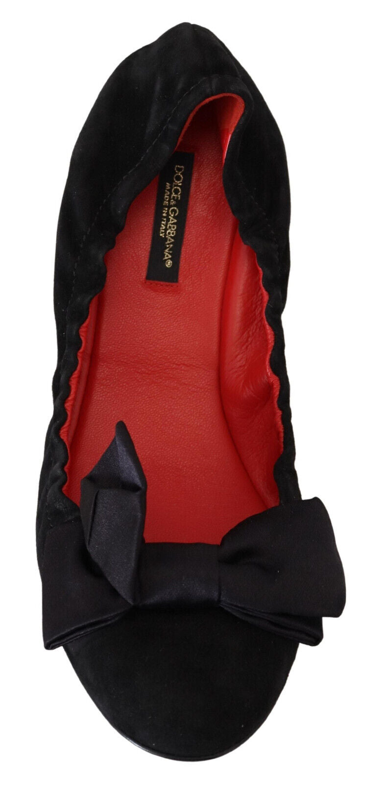 Dolce & Gabbana Elegante Ballerinas aus schwarzem Wildleder