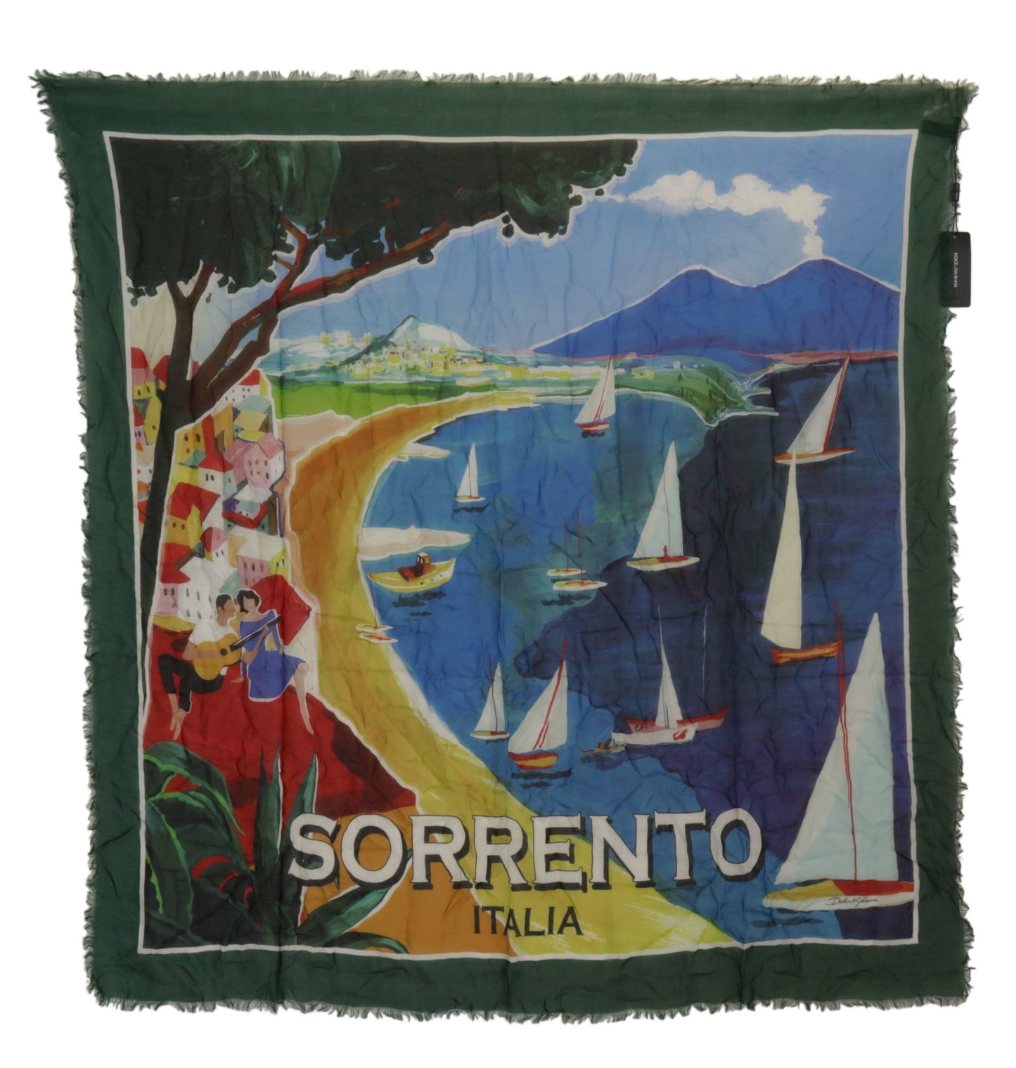 Sciarpa con frange e scialle Sorrento DG multicolore