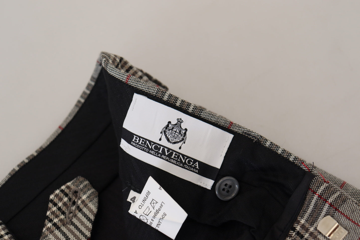 Pantalones pitillo de hombre grises a cuadros