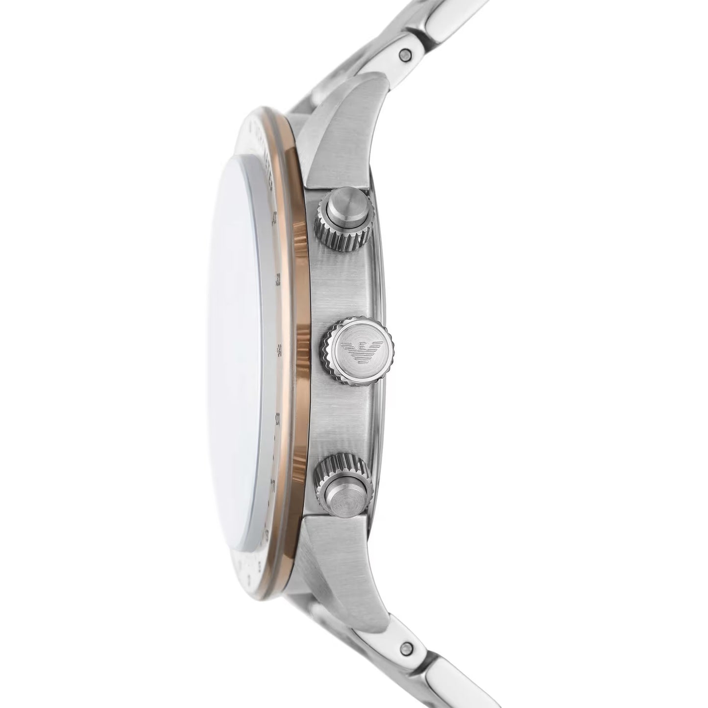 Reloj Cronógrafo de Acero Bronce y Plata
