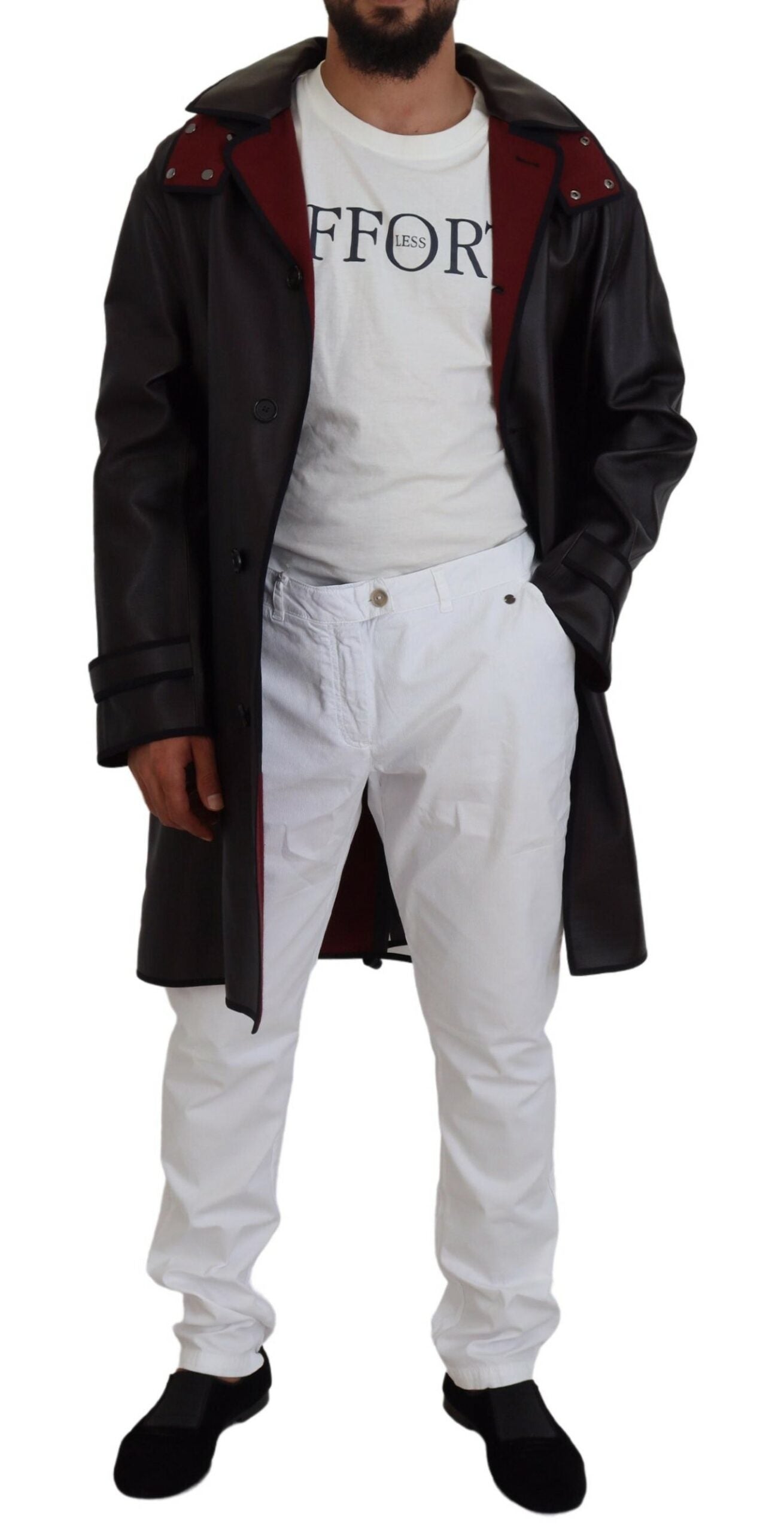 Parka de algodón con capucha y gabardina negra