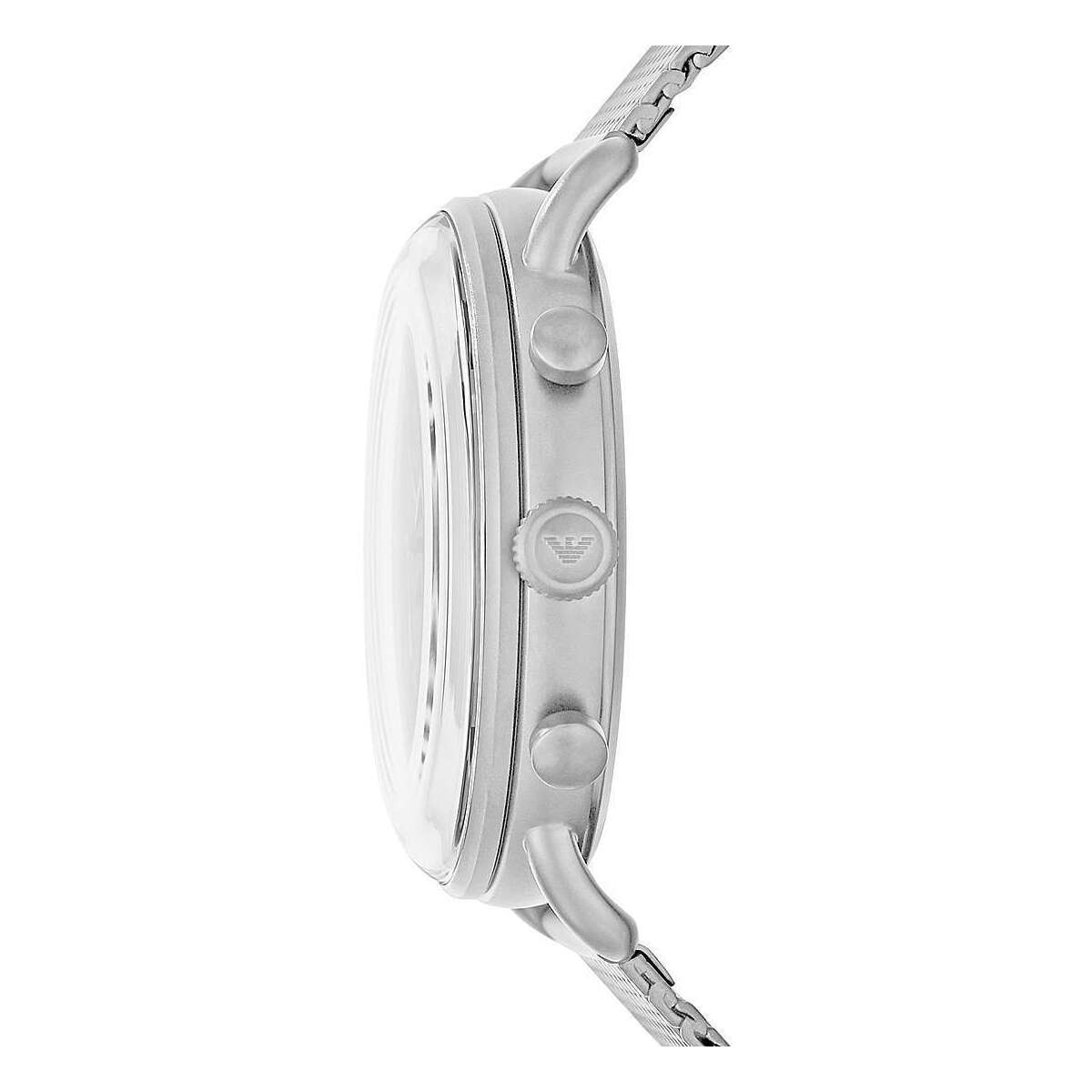 Emporio Armani – Anspruchsvoller Chronograph aus silbernem Stahl