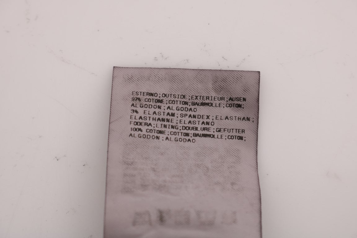 Pantaloni chino elasticizzati in cotone nero