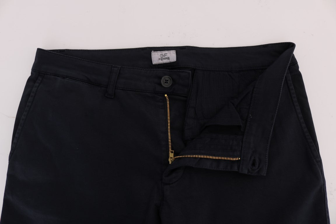 Pantalón chino elástico de algodón azul