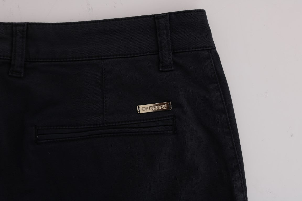 Pantalón chino elástico de algodón azul