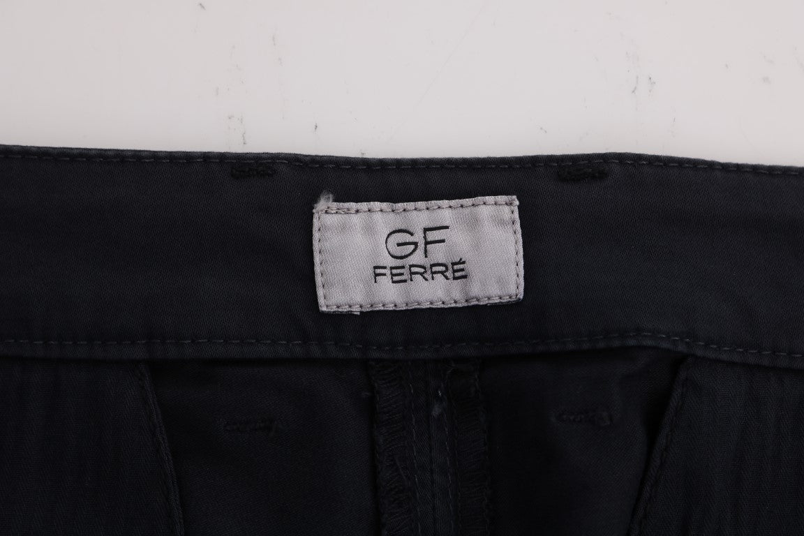 Pantalón chino elástico de algodón azul