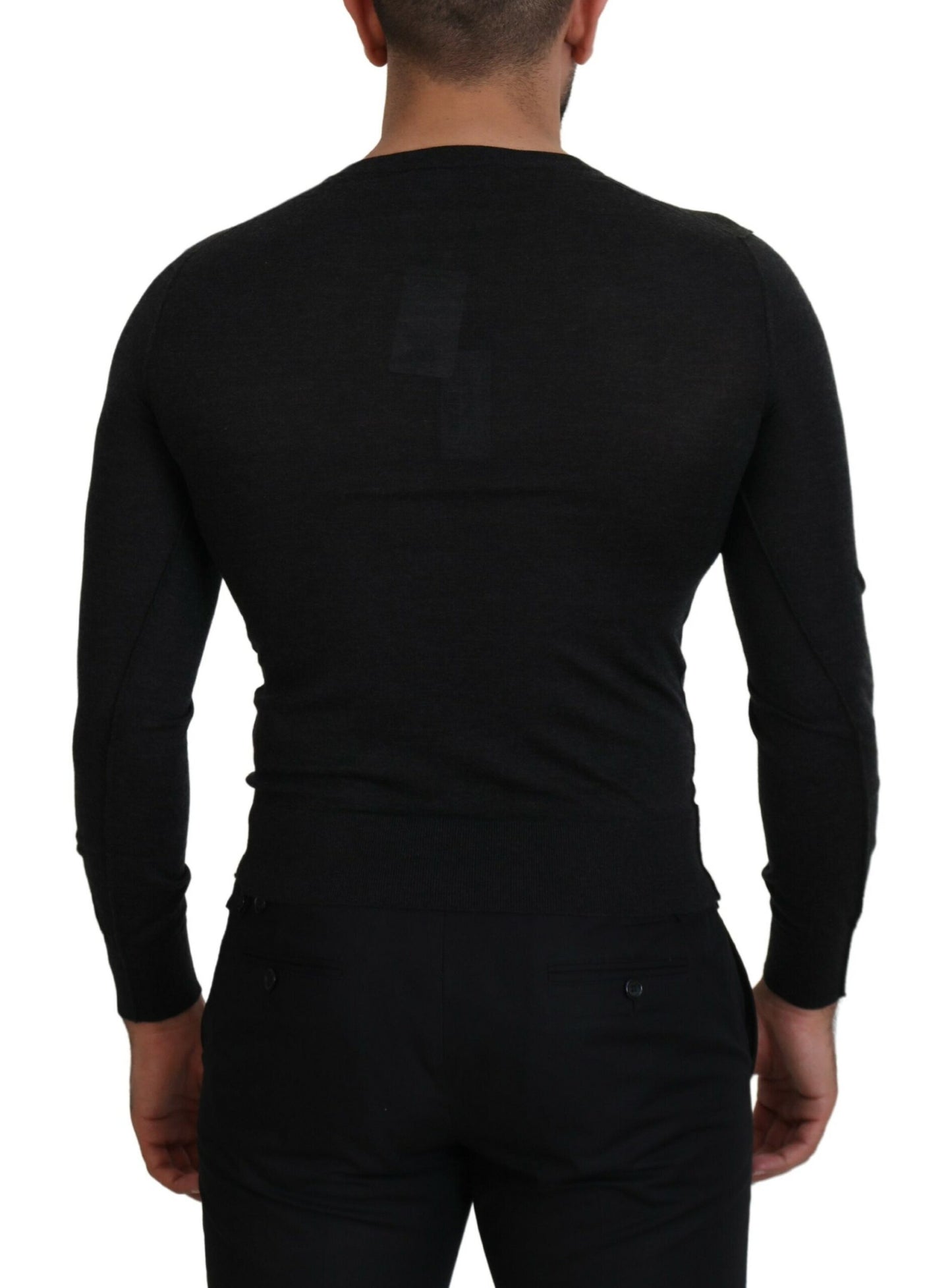 Dolce & Gabbana Kaschmirpullover mit V-Ausschnitt und Herzstickerei