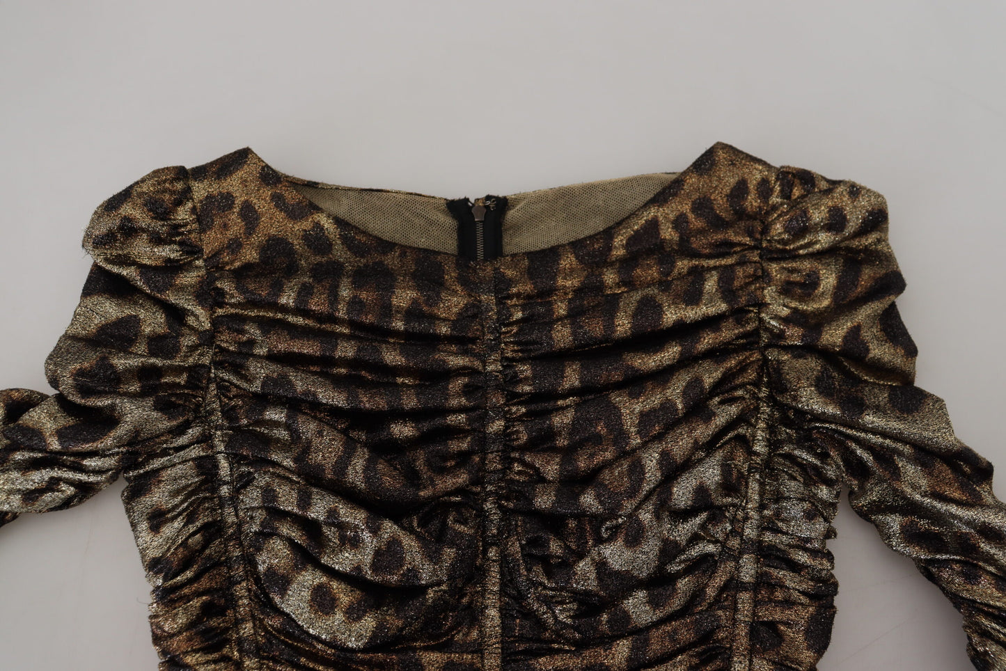Dolce & Gabbana Elegantes, figurbetontes Midikleid mit Leopardenmuster