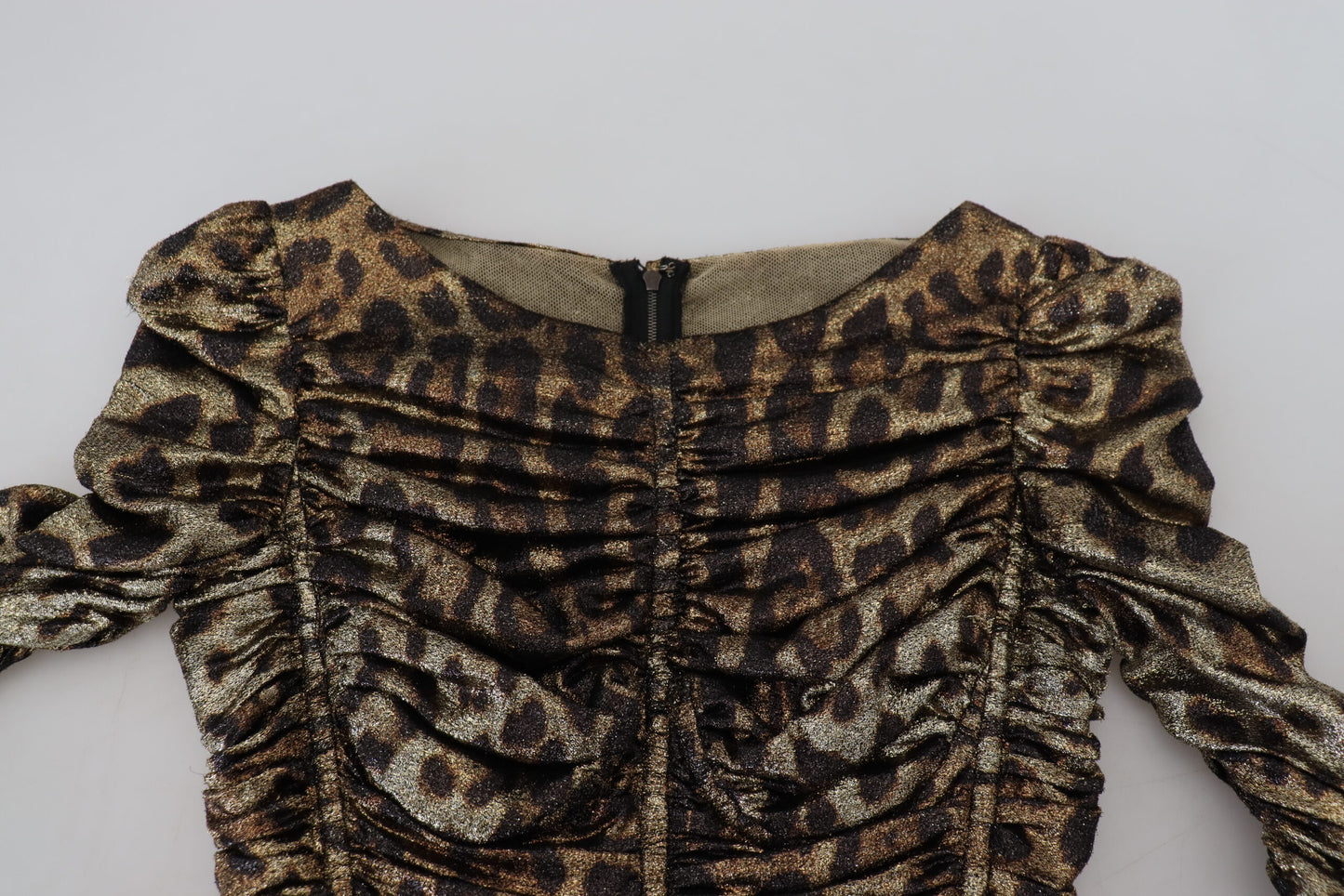 Dolce & Gabbana Elegantes, figurbetontes Midikleid mit Leopardenmuster