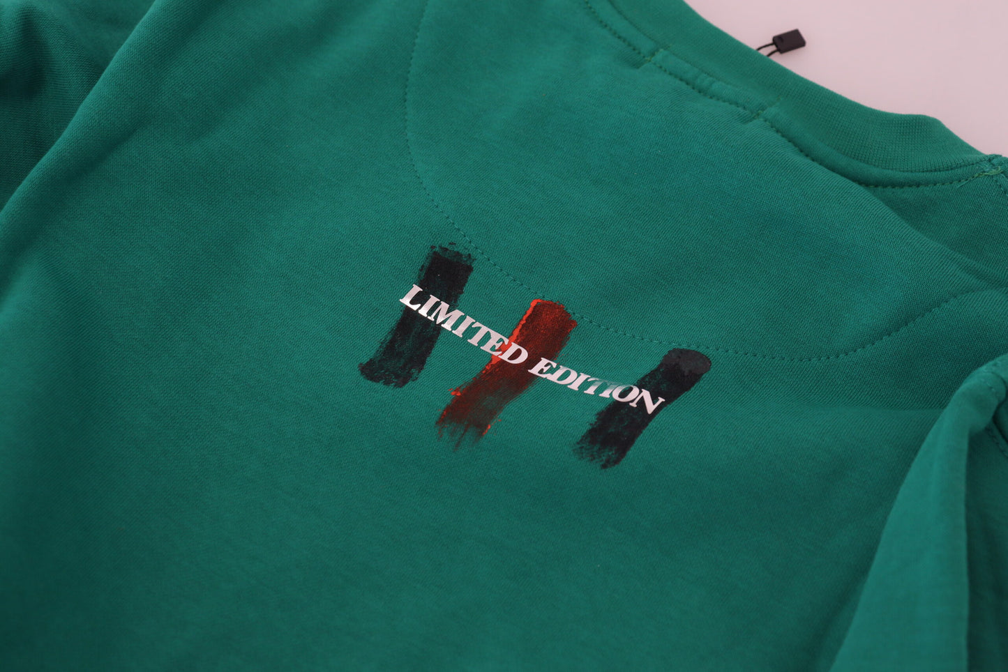 Maglione pullover a maniche lunghe stampato verde