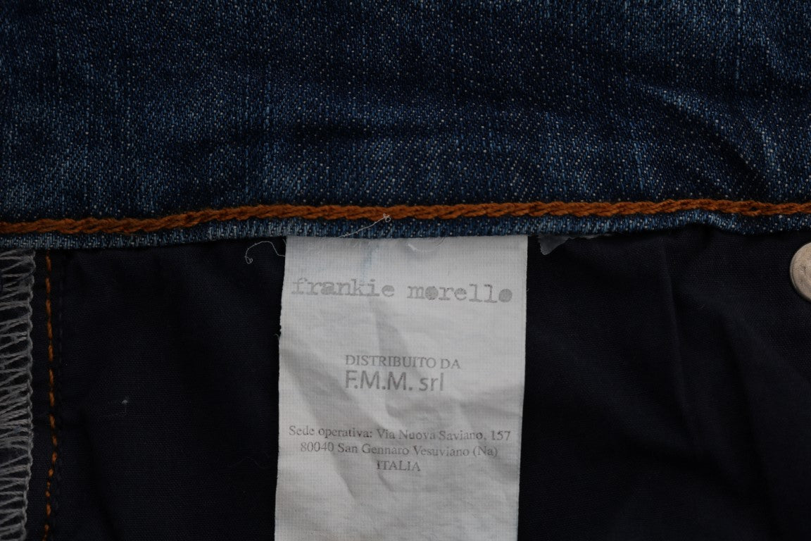 Vaqueros de corte slim Dunfermile con lavado azul rasgado