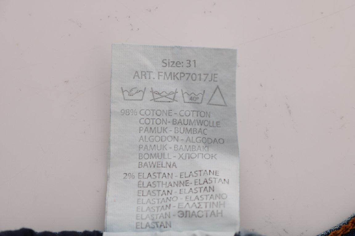 Vaqueros de corte slim Dunfermile con lavado azul rasgado