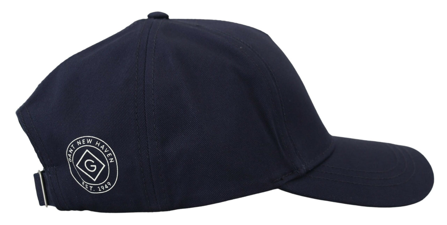 Gorra de béisbol con estampado de logo de algodón azul Sombrero informal
