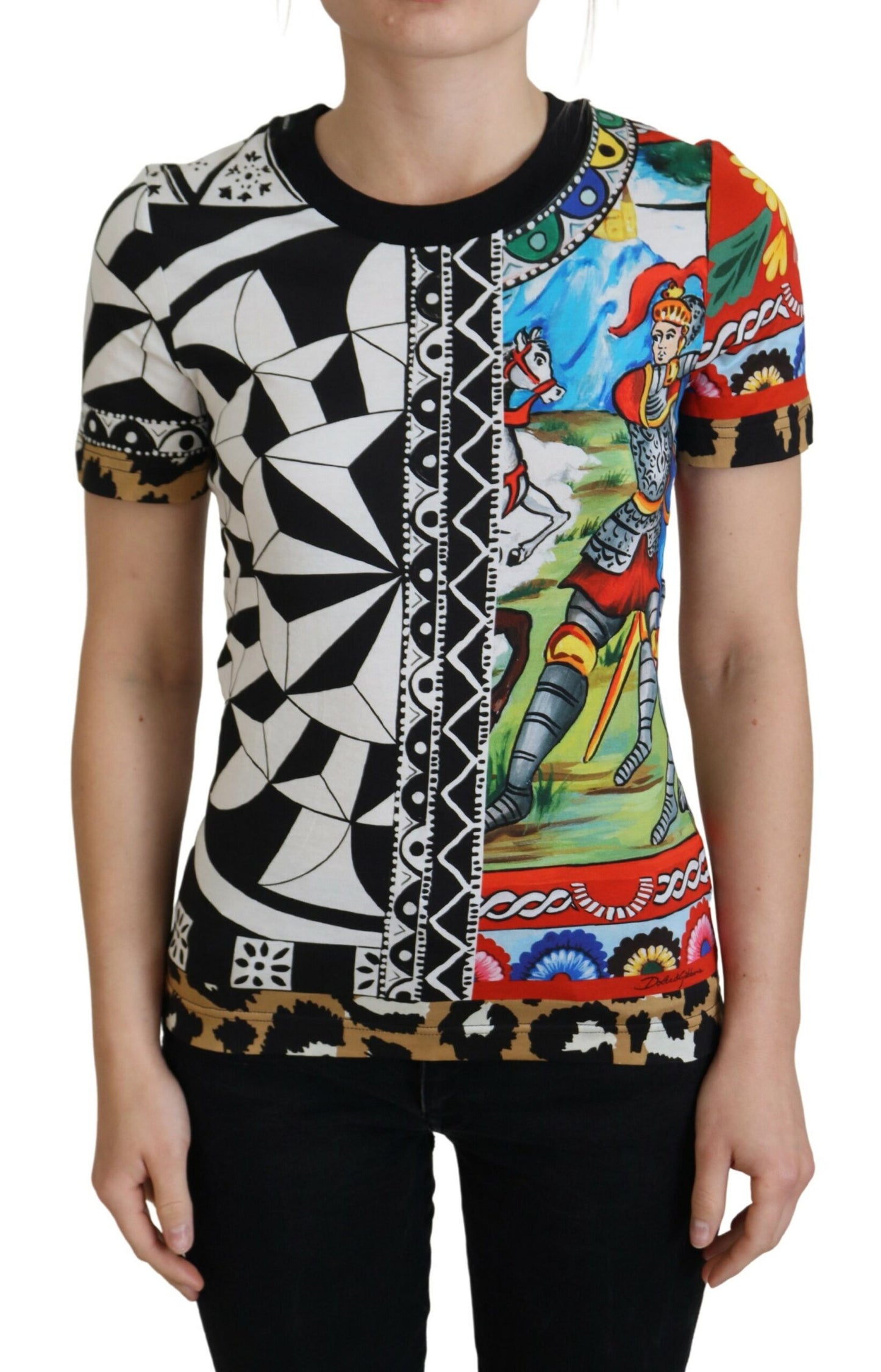 Top camisero exclusivo de mujer estampado multicolor