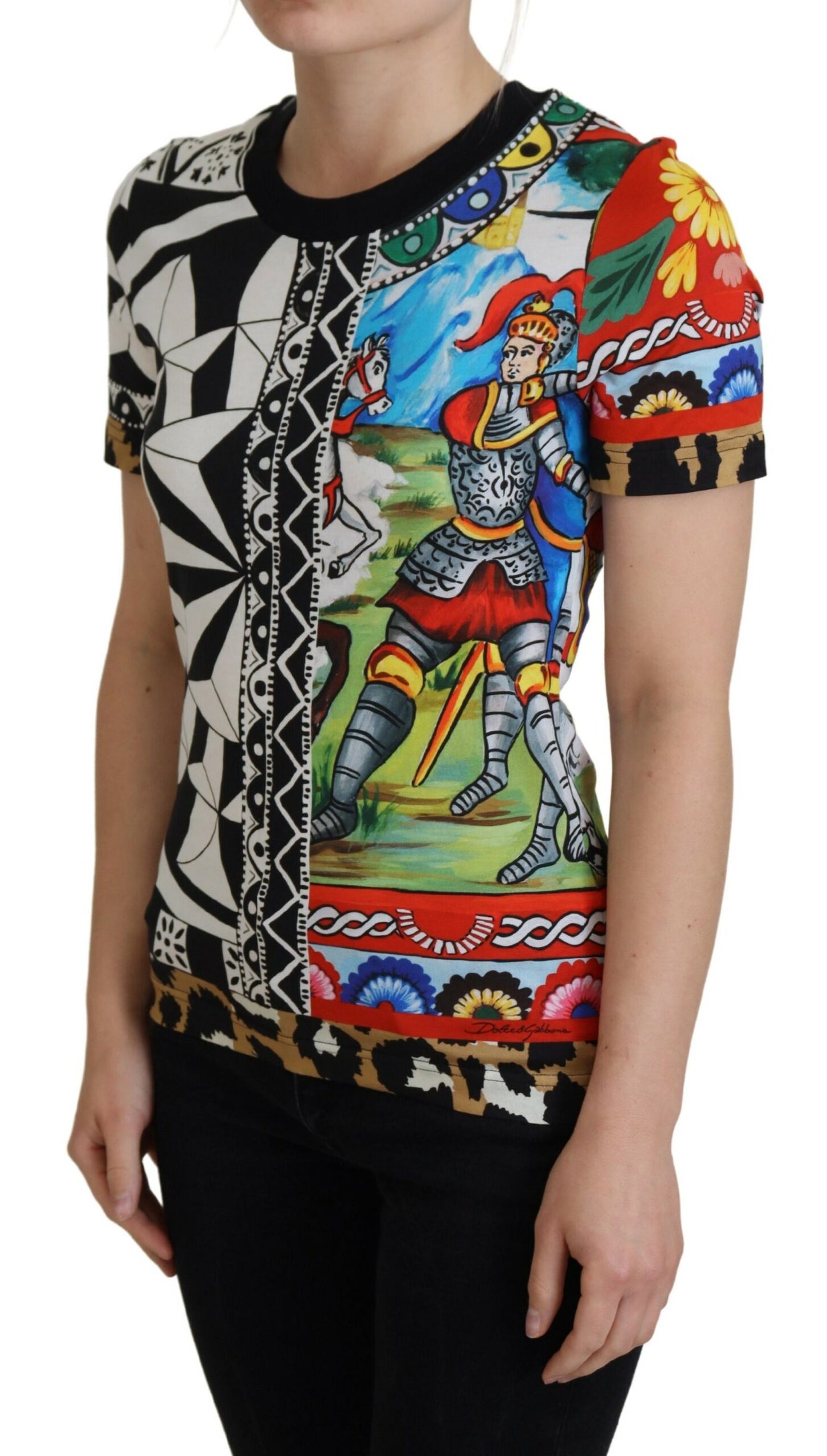 Top camisero exclusivo de mujer estampado multicolor