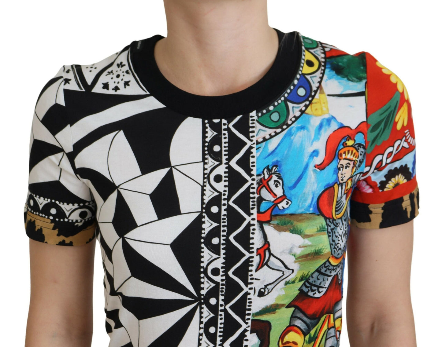 Top camisero exclusivo de mujer estampado multicolor