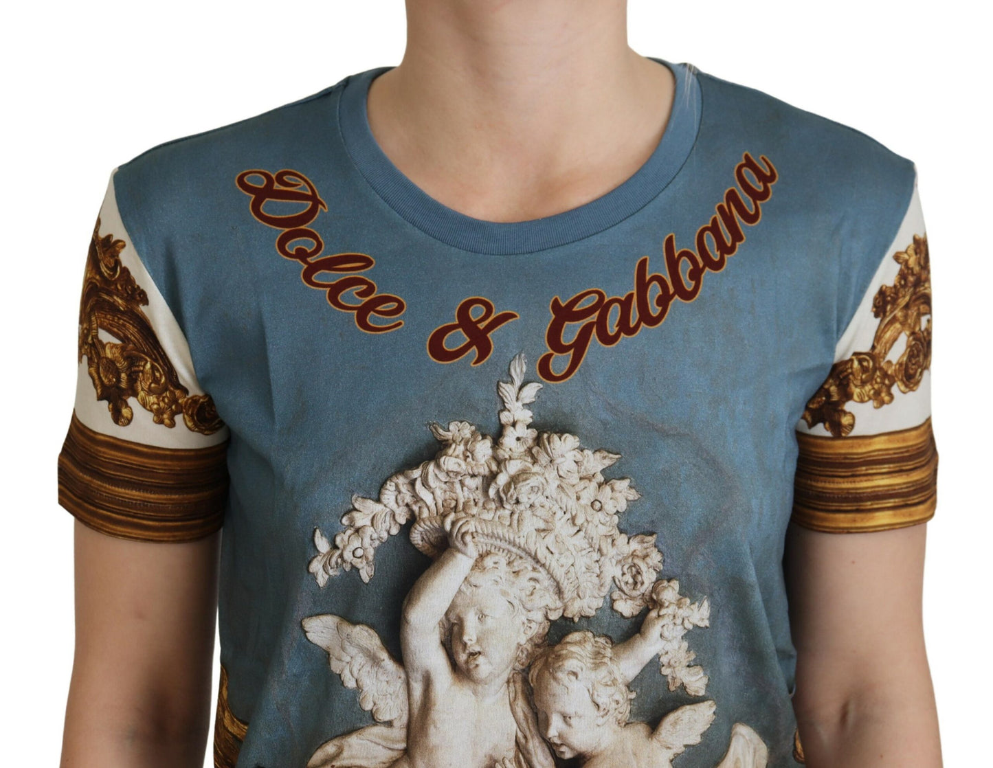 Top camisero con estampado de ángel y logo DG multicolor