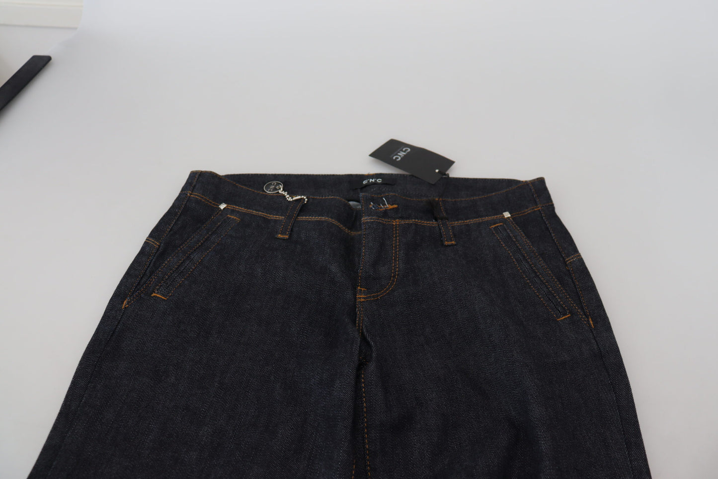 Pantalones vaqueros rectos de cintura baja azul Jeans