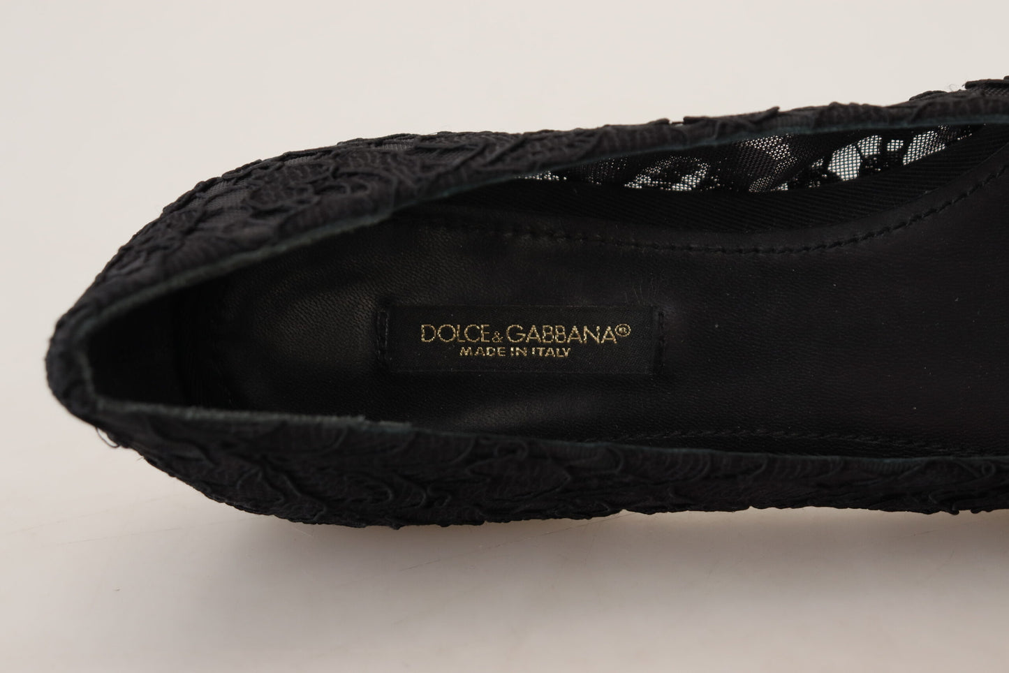 Dolce & Gabbana – Elegante, flache Vally-Schuhe aus floraler Spitze