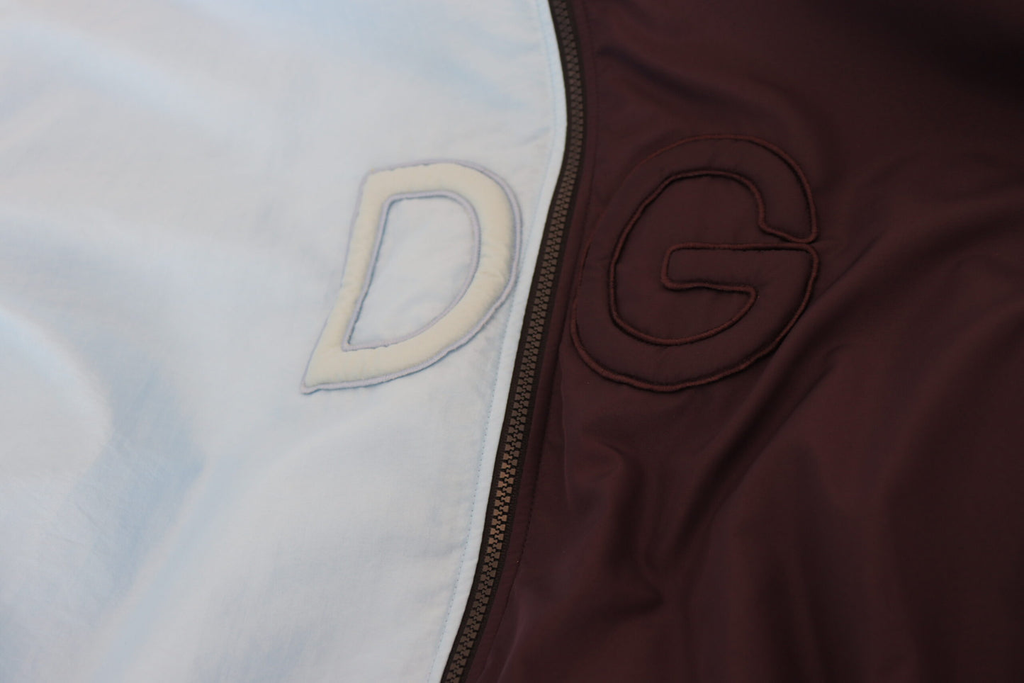 Giacca da uomo con zip intera con cappuccio DG nera blu