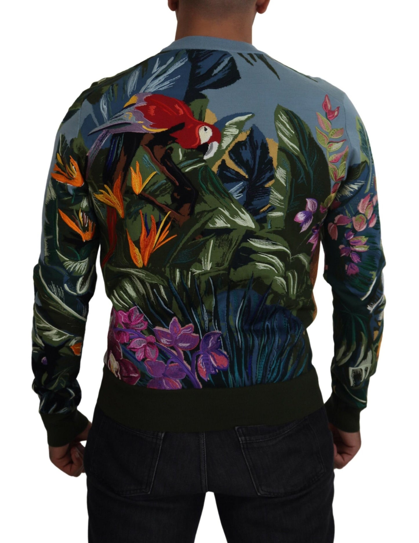 Jersey multicolor de lana Jungle con logo
