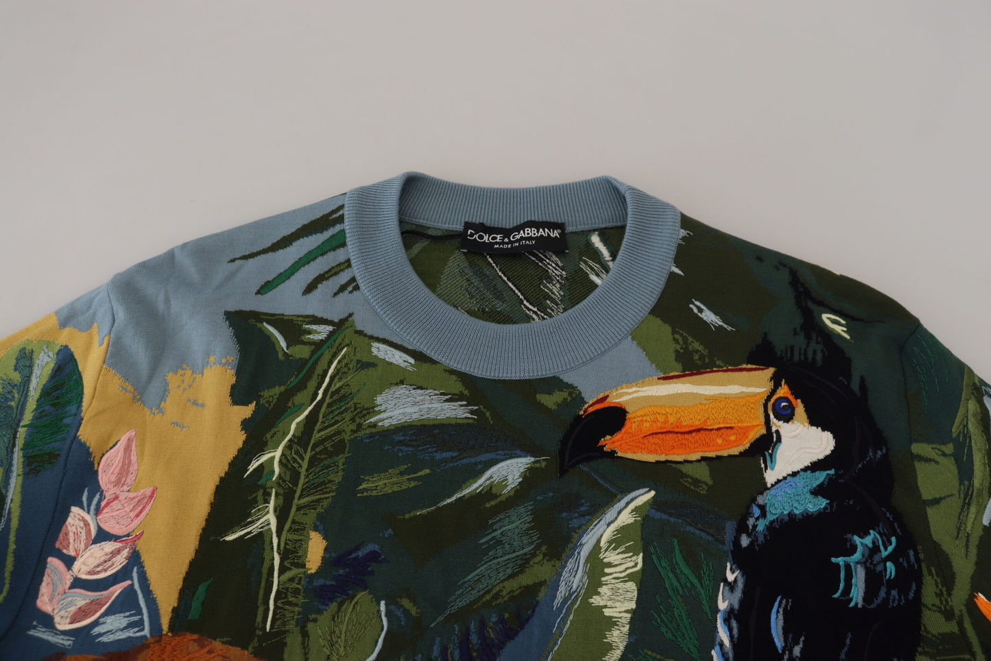 Jersey multicolor de lana Jungle con logo
