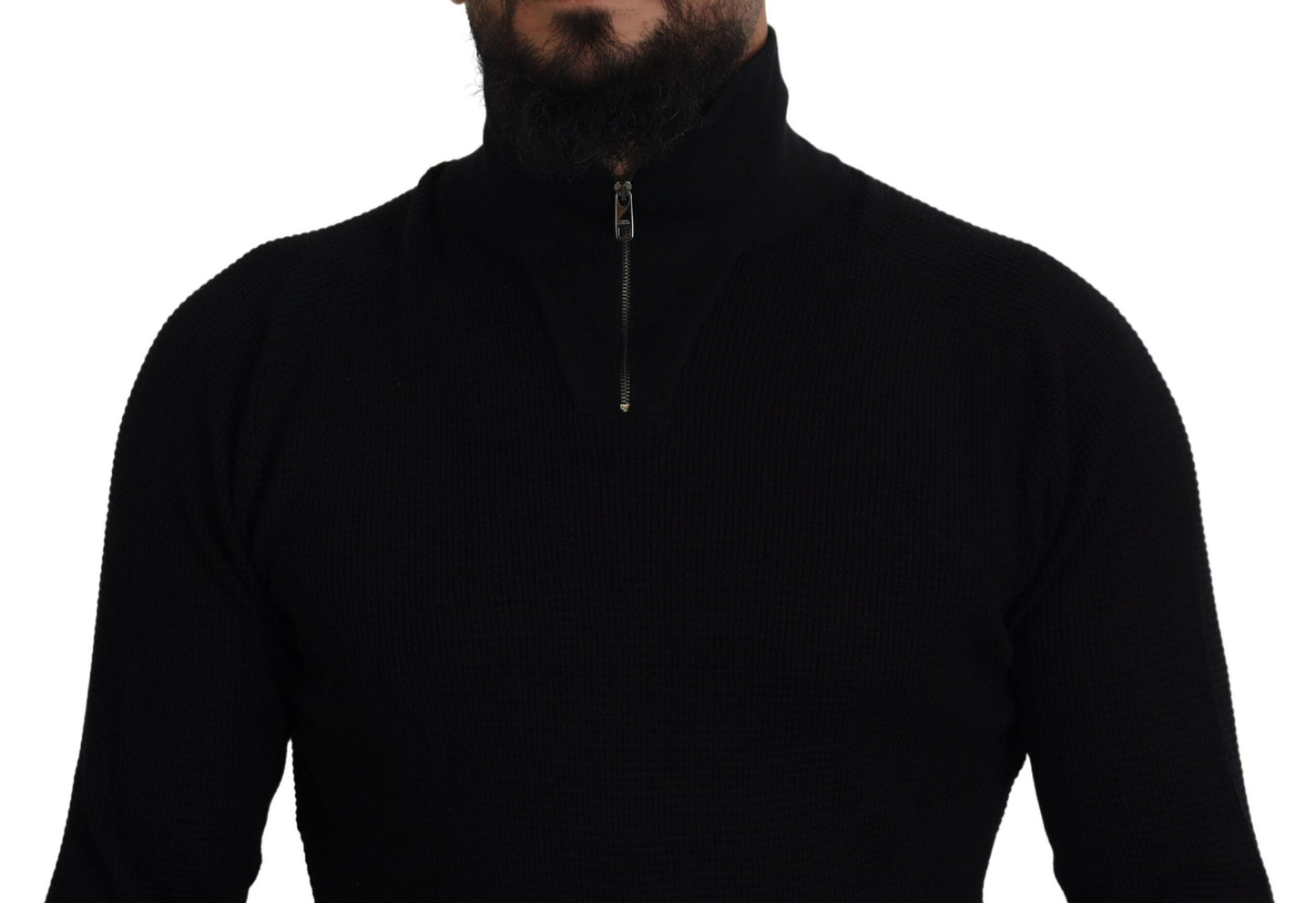Dolce & Gabbana Eleganter Pullover aus Seidenmischung in Schwarz