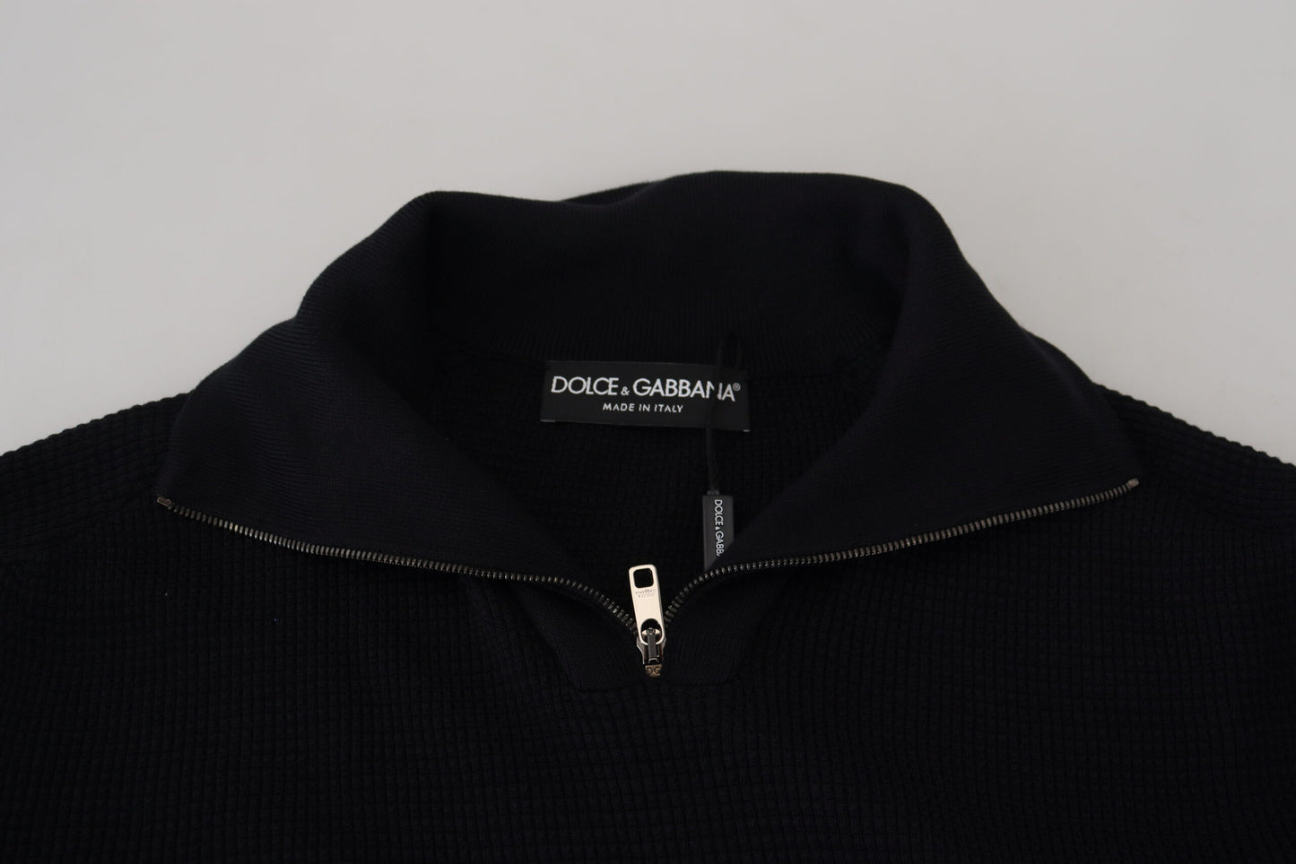 Dolce & Gabbana Eleganter Pullover aus Seidenmischung in Schwarz