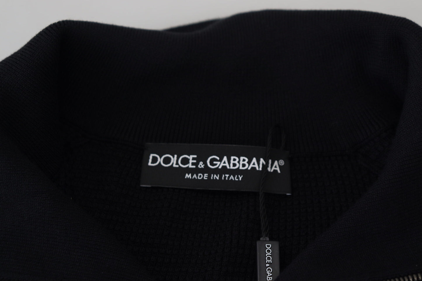 Dolce & Gabbana Eleganter Pullover aus Seidenmischung in Schwarz