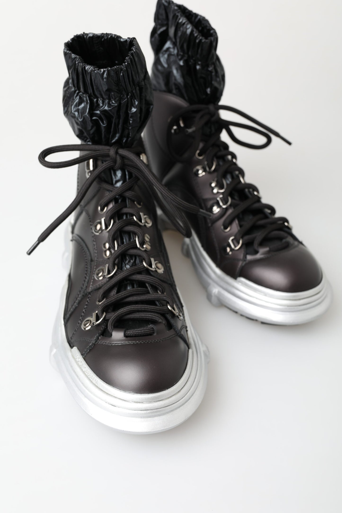 Dolce & Gabbana – Schwarze High-Top-Sneaker-Bootie