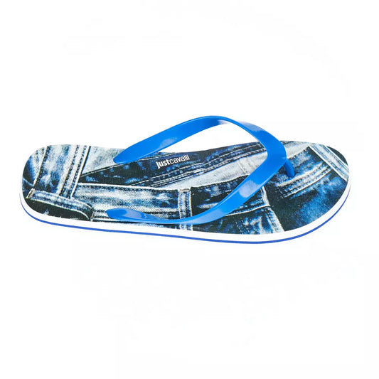 Just Cavalli Hellblaue EVA Herrensandale