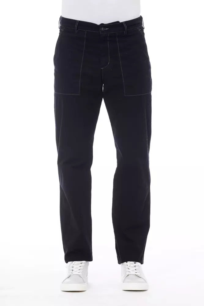 Vaqueros y pantalón de algodón azul