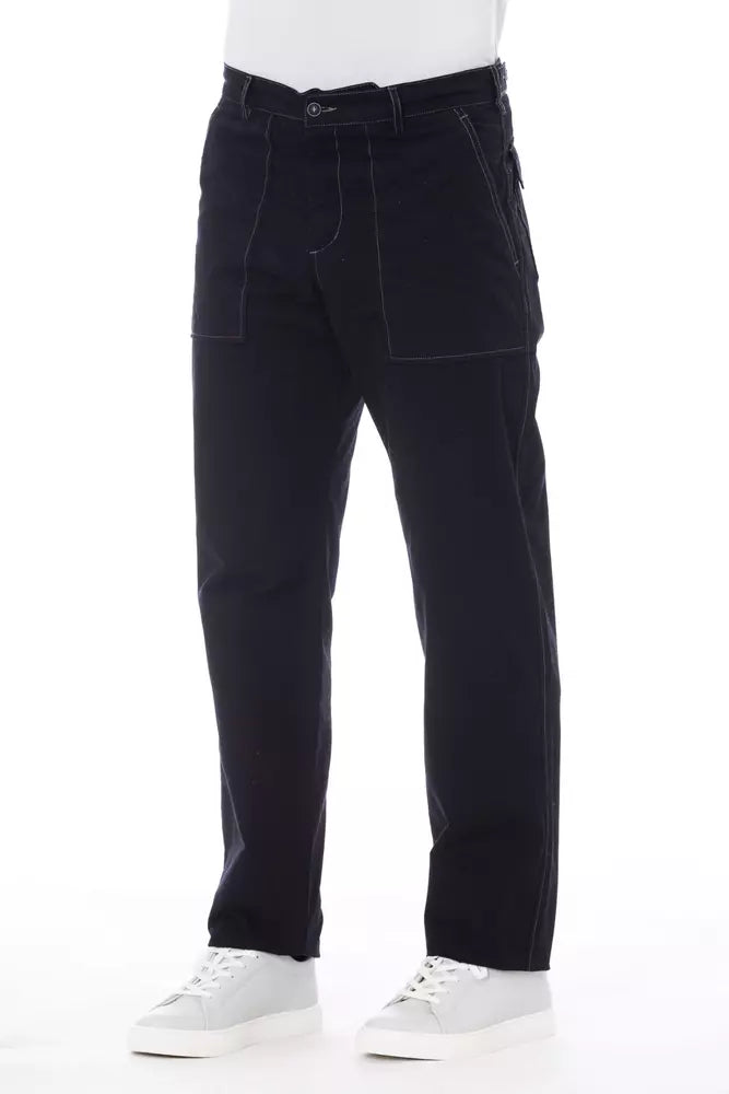 Vaqueros y pantalón de algodón azul