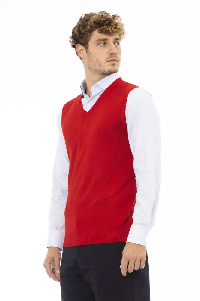 Chaleco de viscosa rojo