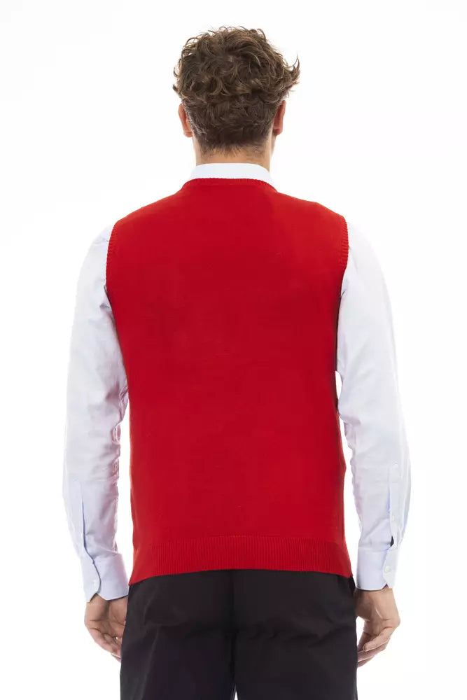 Chaleco de viscosa rojo