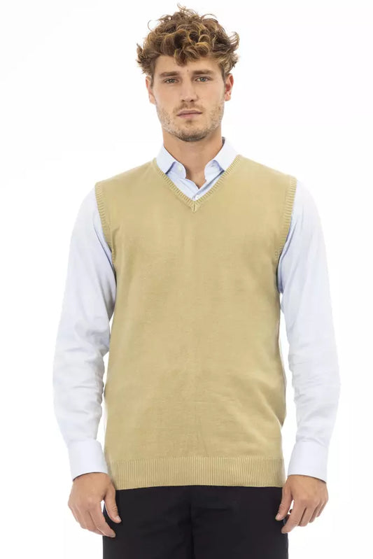 Chaleco de viscosa beige