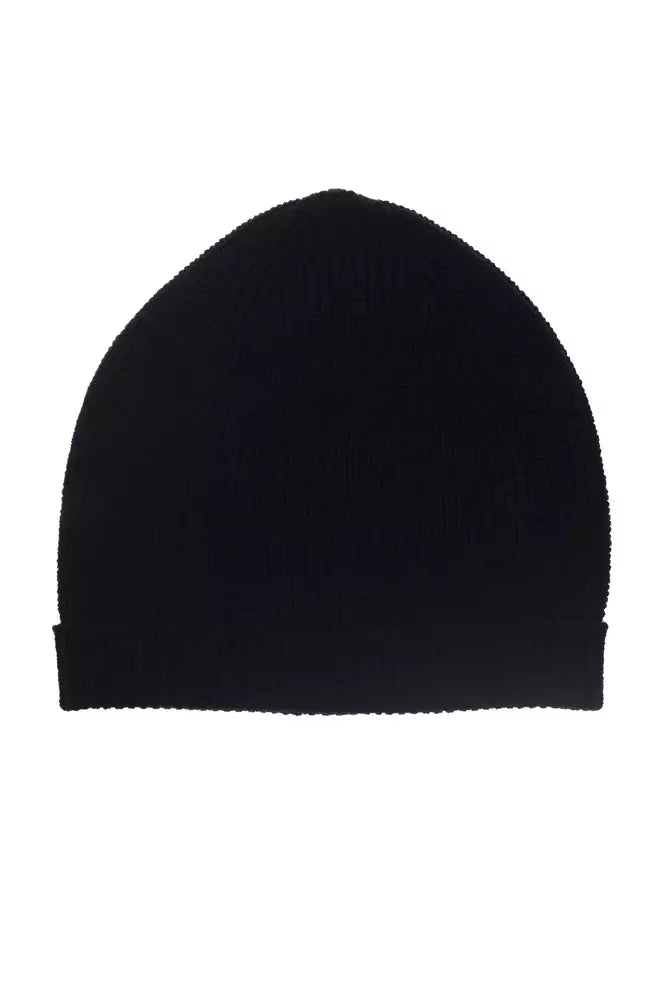 Gorro de lana merino azul