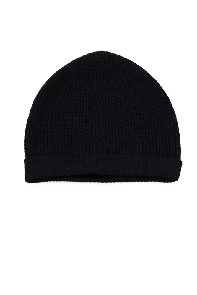 Gorro de lana merino azul