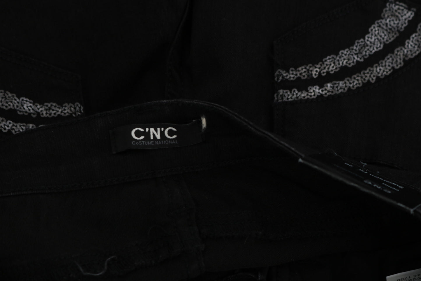 Costume National Elegante schwarze Slim Fit-Jeans mit mittelhoher Taille